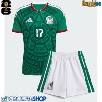 Maglie da calcio Messico Orbelin Pineda #17 Prima Maglia Bambino Mondiali 2026  Manica Corta (+ Pantaloni corti)